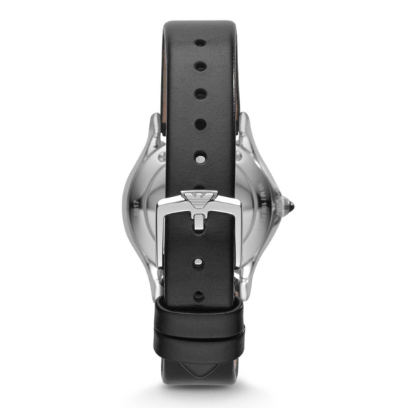 Emporio Armani  Women\'s  Black Leather strap watch